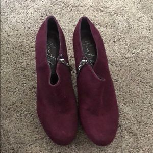 Marc Fisher wine colored, platform booties, Size 8